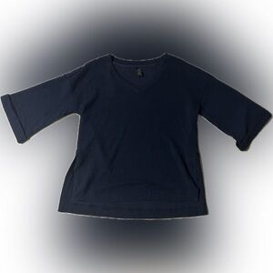 Lidly 3/4 Rolled Sleeve Waffle Knit Tunic Size: S-M